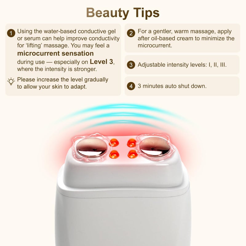 Aphrona Galvanic Spa Facial Toning Device MicroCurrent Gua Sha face Tone Device Skin Firming FDA Cleared Facial Massager - Image 5