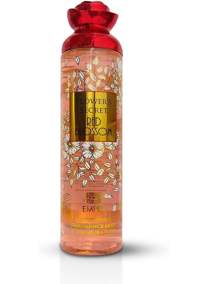 emper Flower's Secret Red Blossom Body Mist For Women 250ml - Image 1