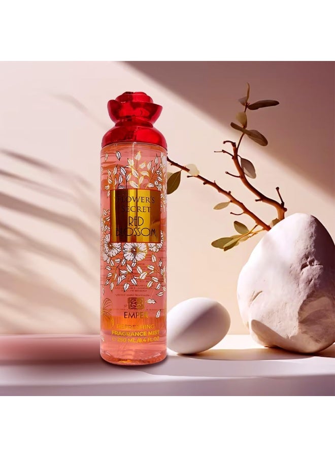 emper Flower's Secret Red Blossom Body Mist For Women 250ml - Image 3