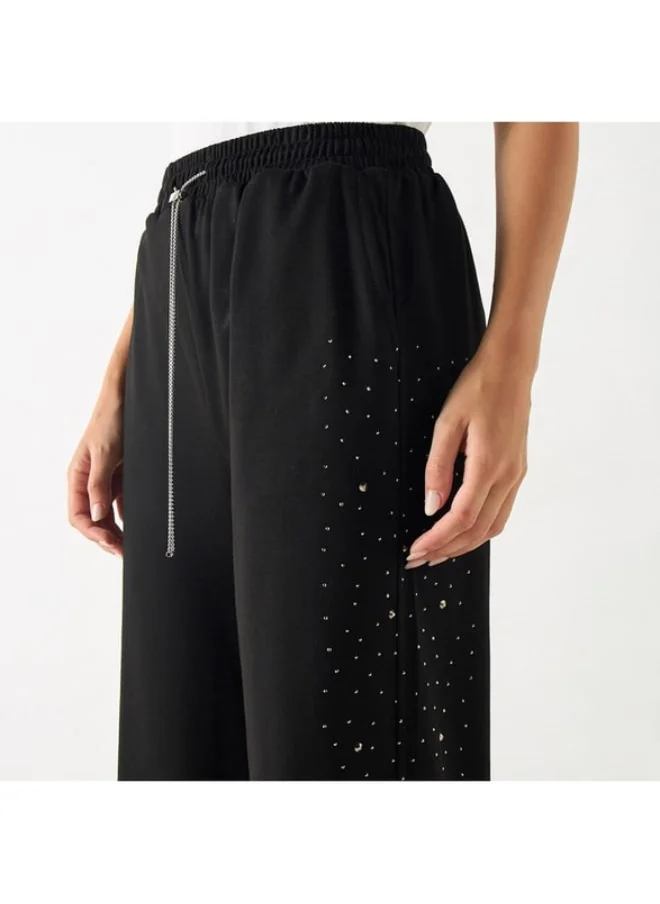 2Xtremz 2Xtremz Embellished Track Pants with Drawstring Closure