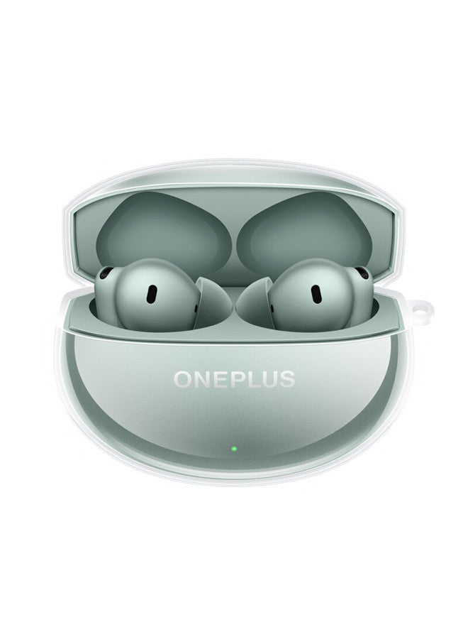 حافظة واقية متوافقة من Aolang لسماعات Oneplus Buds 4، سماعات أذن بلوتوث لاسلكية حقيقية مع خاصية إلغاء الضوضاء، حافظة شحن حماية كاملة مضادة للسقوط ومضادة للخدش من TPU، شفافة