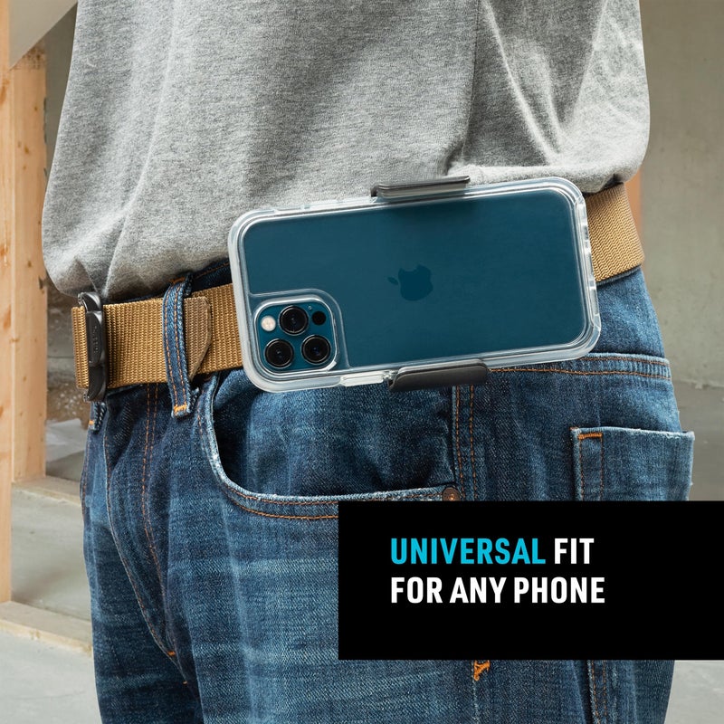 Nite Ize Squeeze Clippable Phone Holder - Cell Phone Accessories with Universal Design - Compatible with iPhones & Samsung Phones - Easy-to-Squeeze Clippable Phone Holder with 360 Rotating Clip - Image 3