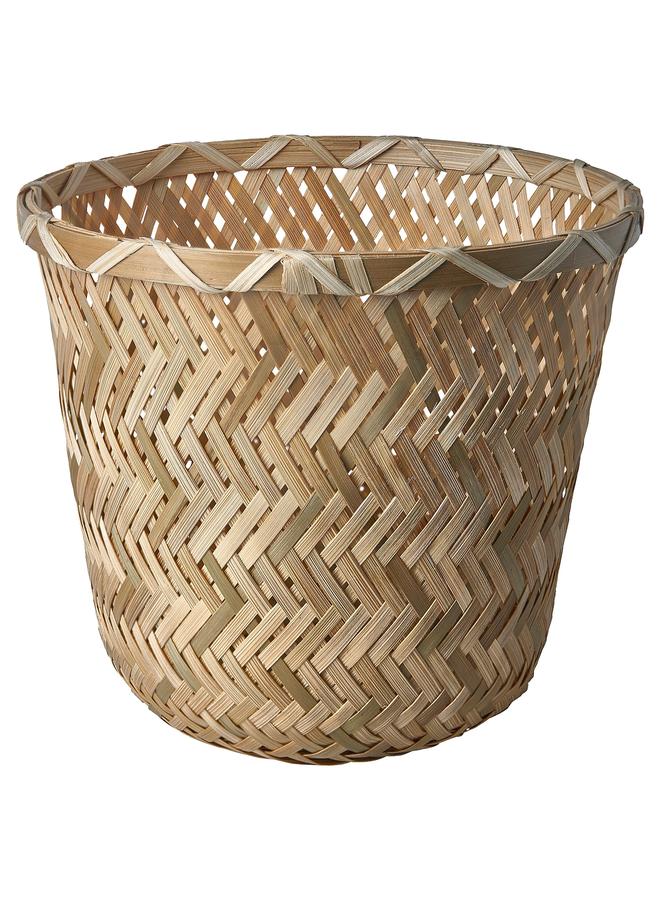 زبون وعاء نباتات مصنوع يدويًا من الخيزران، 15 سم - Image 1