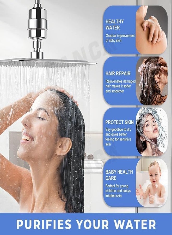 YAMATIC 15 Stage Replacement Cartridge for Shower Head & Tap Filter | 6 Month Life Water Filter Media | Reduces Chlorine, Rust & Dirt | Compatible Refill for Bathroom & Kitchen Use - Image 4