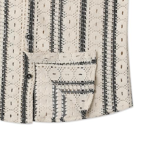 CAVIO Boys Cotton Knited Full Sleeves Striped Shirt with T-Shirt Cream - Image 4