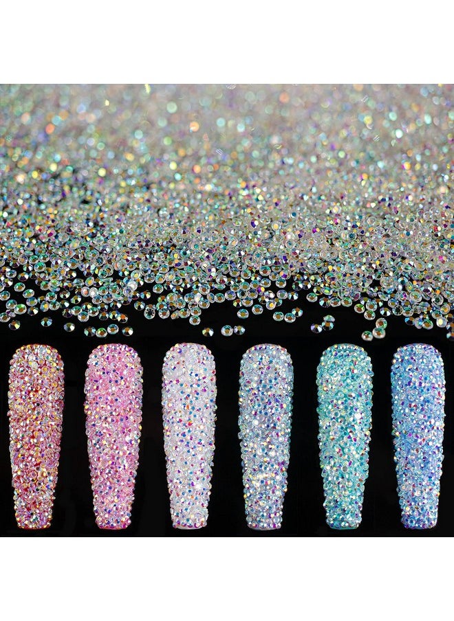 BELLEBOOST 15000 Mini Ab Diamond Beads For Nail Art Iridescent Like Swarovski Crystals 2 Trays By Belleboost  - Image 1