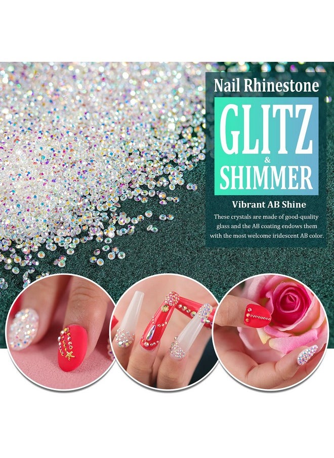 BELLEBOOST 15000 Mini Ab Diamond Beads For Nail Art Iridescent Like Swarovski Crystals 2 Trays By Belleboost  - Image 4