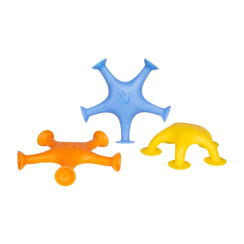 Ubbi Starfish Stretch and Suction Bath Toys, Baby Bath Accessory, Water Toys for Toddler Bath Time, Fun Baby Water Toys, Set of 3 - Image 1