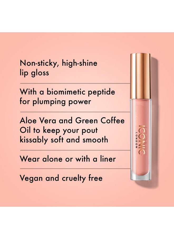 ICONIC LONDON ICONIC LONDON Lip Pumping Gloss | High-Shine, Non Sticky, Lip Gloss infused with Biomimetic Peptide for Voluminous Looking Lips, Cruelty Free, Vegan Makeup, 0.16 Fl oz  - Image 2