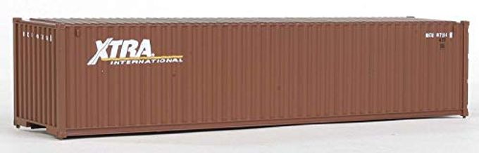 Walthers SceneMaster HO Scale Model of Xtra (Brown, White) 40' Corrugated Container,949-8154 - Image 2