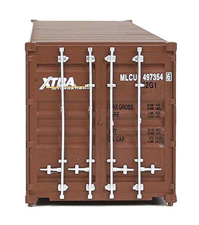 Walthers SceneMaster HO Scale Model of Xtra (Brown, White) 40' Corrugated Container,949-8154 - Image 3