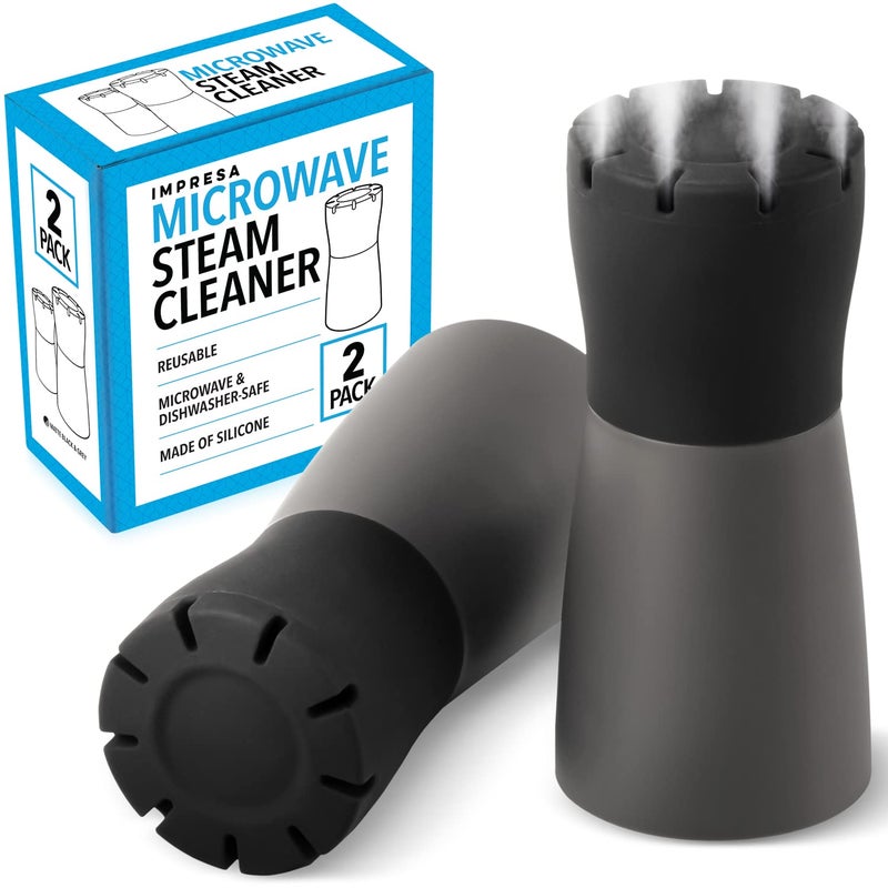 IMPRESA [2 Pack] Microwave Steam Cleaner for Quick & Effortless Cleaning - Microwave Steam Device to Make Your Microwave Spotless - Just Add Vinegar & Water to Rid Your Microwave of Grime & Odor - Image 1