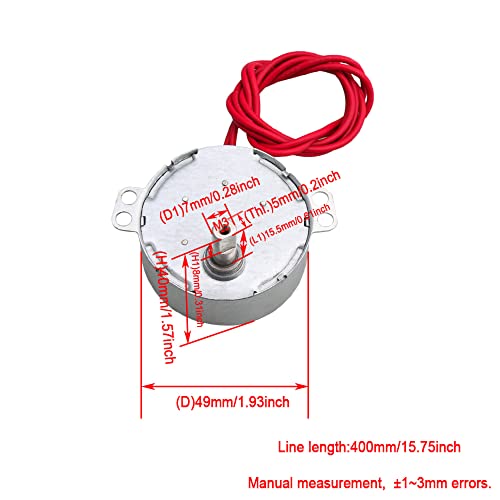 Mxfans Electric Synchronous Gear Motor 12V AC 5-6RPM CW/CCW 4W Oscillating Fan Motor - Image 4