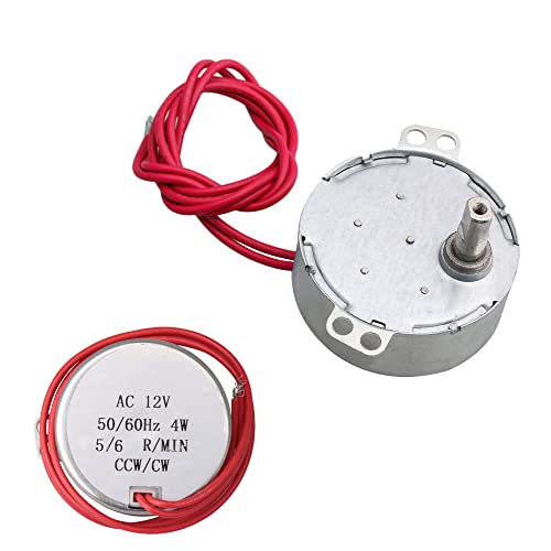 Mxfans Electric Synchronous Gear Motor 12V AC 5-6RPM CW/CCW 4W Oscillating Fan Motor - Image 1
