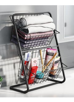 2 Tier Metal Fruit Basket Kitchen Countertop Storage Vegetable Basket Stand, Kitchen Double Storage Rack, Fruit and Vegetable Storage Rack, Snack Rack - pzsku/ZFC690F4246064642CB30Z/45/_/1710865348/0d7b3da4-c42d-4128-951b-0ca0c04ab8f4