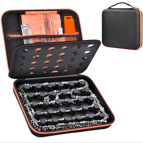 GWCASE Chainsaw Chain Storage Case Compatible with KAKEIfor Stihlfor DEWALTfor NEOTECfor UPFORESTfor Oregon Chains 612pcs Carrying Organizer Holder for Chainsaw File Kit Accessories Box Only - Image 1