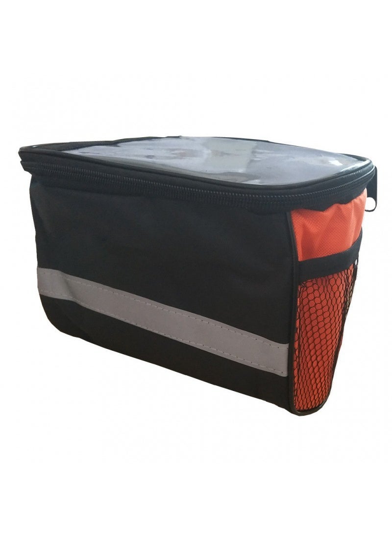 Generic Mountain Bike Handlebar Front Pouch Orange 