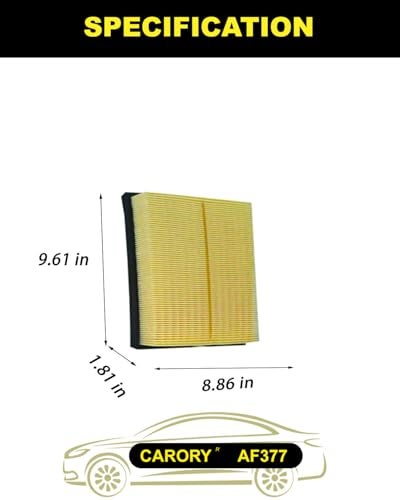 CARORY AF377 Engine Air Filter for Toyota RAV4 Gas (2019–2025), Camry (2018–2024), Highlander (2020–2025), Lexus RX350 (2023-2025), NX350, ES350, OE# 17801-25020, CA112377 - Image 2