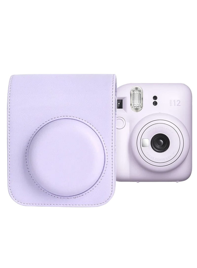 Case for Fujifilm Instax Mini 12 Camera PU Leather Instant Camera Cover with Adjustable Strap Designed Cover for Fujifilm Instax Mini 12 Instant Camera Bag  - Image 1