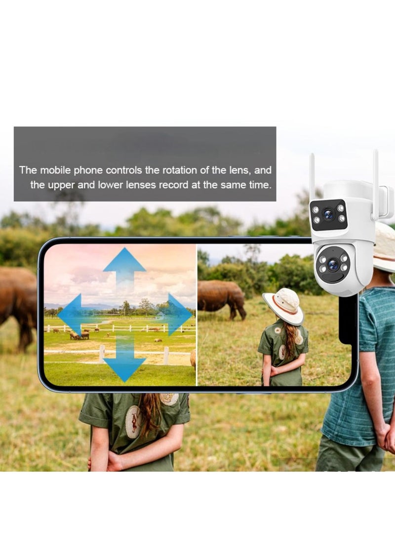 4K 8MP Solar Camera 4G PTZ Cameras Outdoor Dual Lens IP Camara Solar Panel CCTV Security Built in Battery PIR Cam (including SIM card) - Image 4