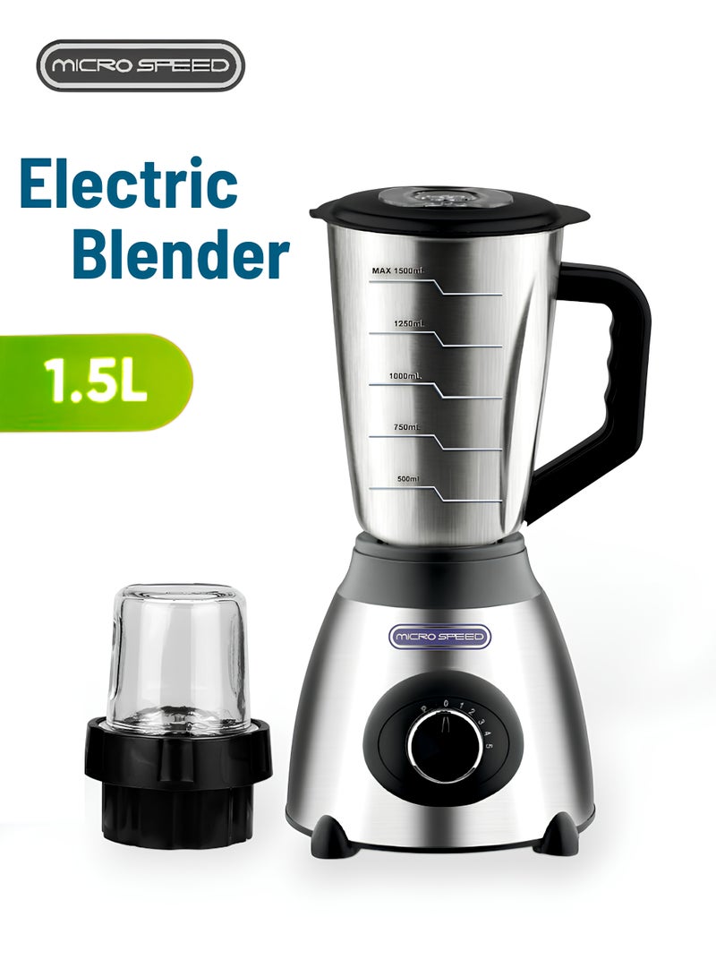 micro speed Electric Blender – 1000W High-Speed Blender with 6 Stainless Steel Blades, 1.5L, MS-300 - Image 1