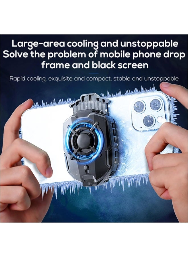 Memo Fast Cooling Mobile Phone Cooler DLA7 , Phone Cooler for Gaming With Cable Type-C, 2 Speed Gears , Magnetic and Clip Semiconductor Ice Affect Refrigerator Radiator, RGB Light, Ultra Quiet , Compatible with iPhone & Android Gaming Phones - Image 4