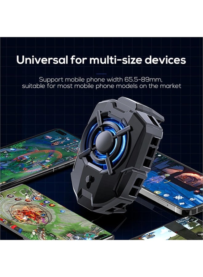 Memo Fast Cooling Mobile Phone Cooler DLA7 , Phone Cooler for Gaming With Cable Type-C, 2 Speed Gears , Magnetic and Clip Semiconductor Ice Affect Refrigerator Radiator, RGB Light, Ultra Quiet , Compatible with iPhone & Android Gaming Phones - Image 2