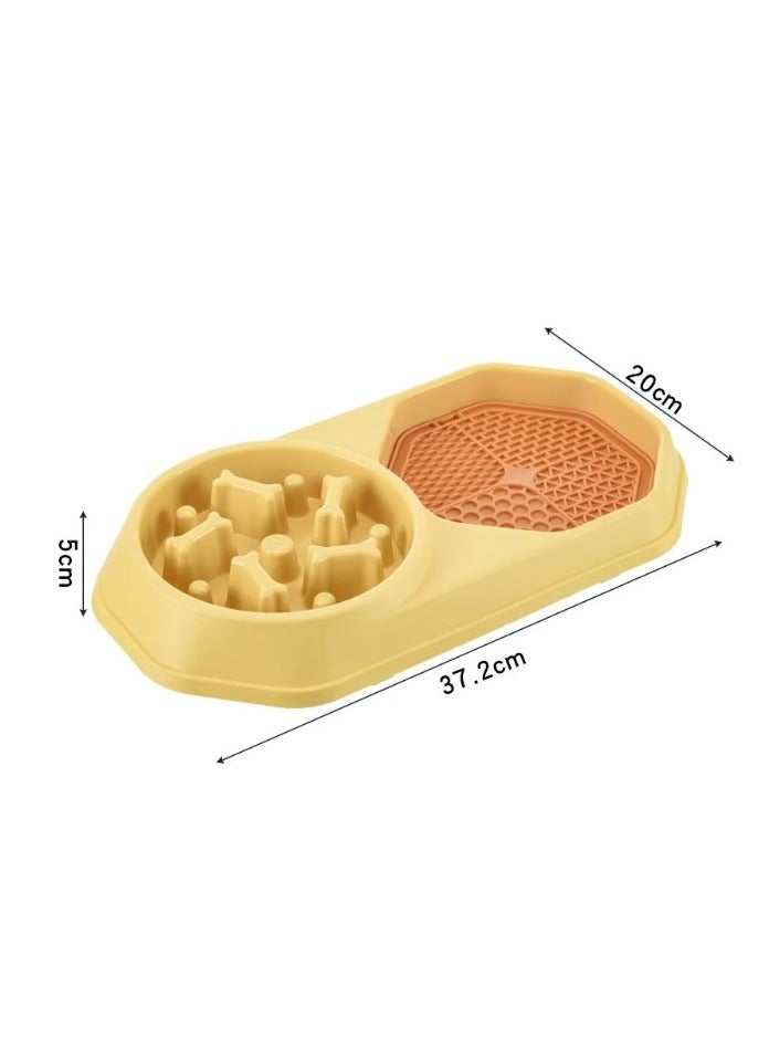 وعاء طعام للقطط والكلاب، وعاء طعام للحيوانات الأليفة بطيء الاكل، طقم أوعية طعام للقطط والكلاب الصغيرة والمتوسطة الحجم - Image 2