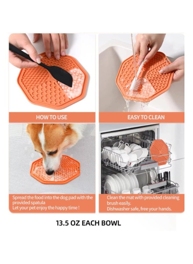 وعاء طعام للقطط والكلاب، وعاء طعام للحيوانات الأليفة بطيء الاكل، طقم أوعية طعام للقطط والكلاب الصغيرة والمتوسطة الحجم - Image 5