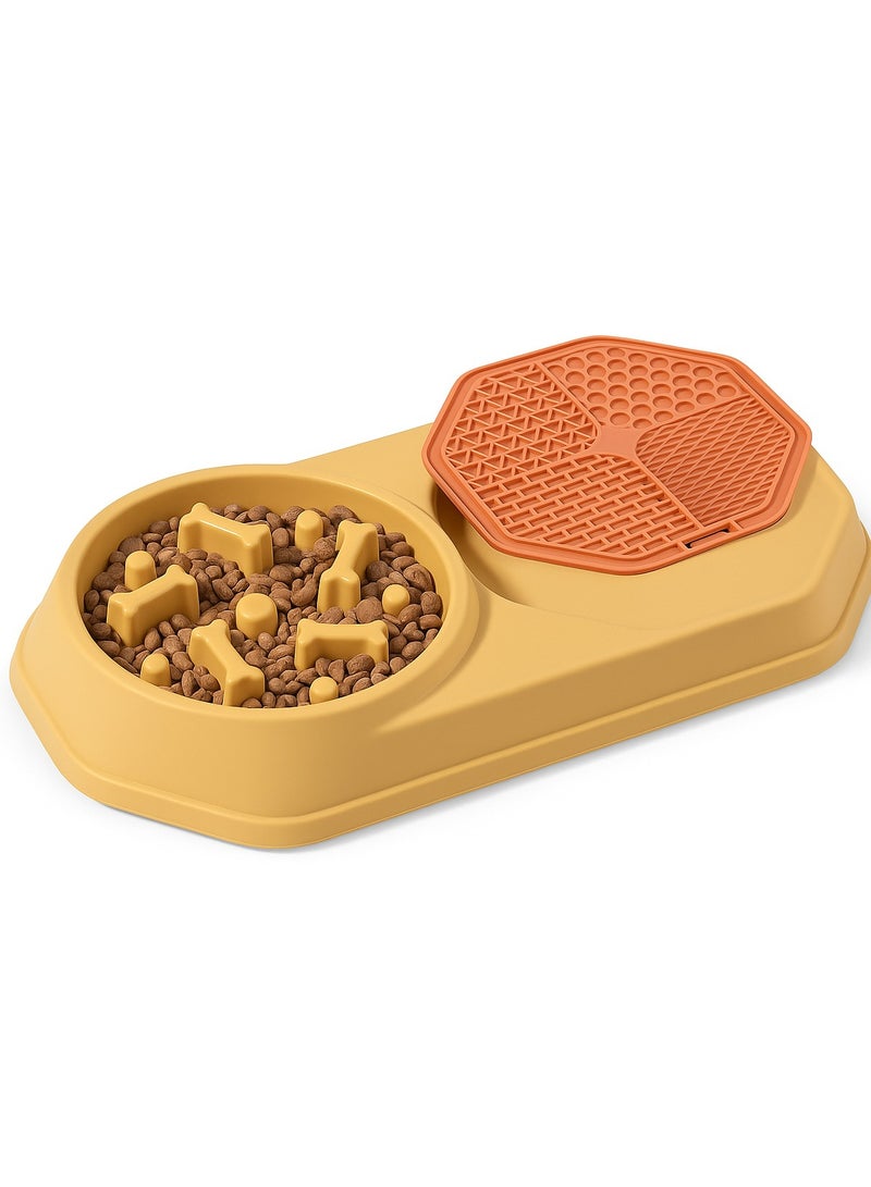 وعاء طعام للقطط والكلاب، وعاء طعام للحيوانات الأليفة بطيء الاكل، طقم أوعية طعام للقطط والكلاب الصغيرة والمتوسطة الحجم - Image 1