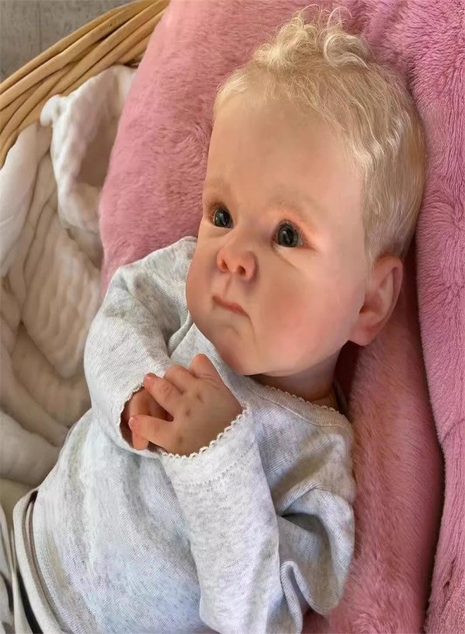 GYCV Lifelike Reborn Baby Dolls Boys - 18 Inch Real Baby Feeling Realistic-Newborn Baby Doll Soft Weighted Vinyl Body Real Life Baby Dolls with Complete Accessories & Gift Box for Kids Age 3+ - Image 2