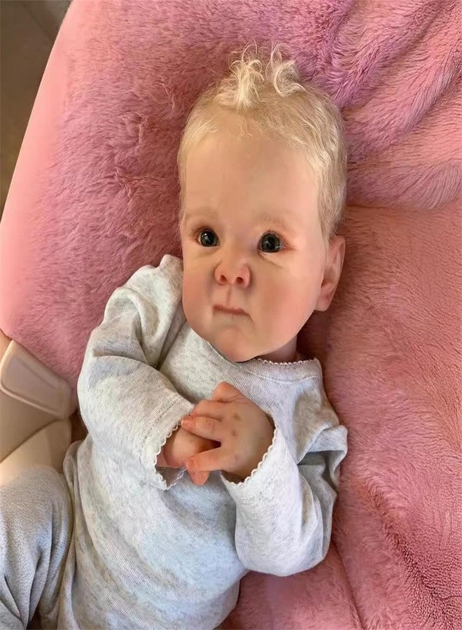 GYCV Lifelike Reborn Baby Dolls Boys - 18 Inch Real Baby Feeling Realistic-Newborn Baby Doll Soft Weighted Vinyl Body Real Life Baby Dolls with Complete Accessories & Gift Box for Kids Age 3+ - Image 3