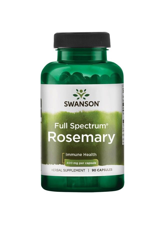 SWANSON Rosemary Supplement, 400mg (90 Capsules) - Image 1