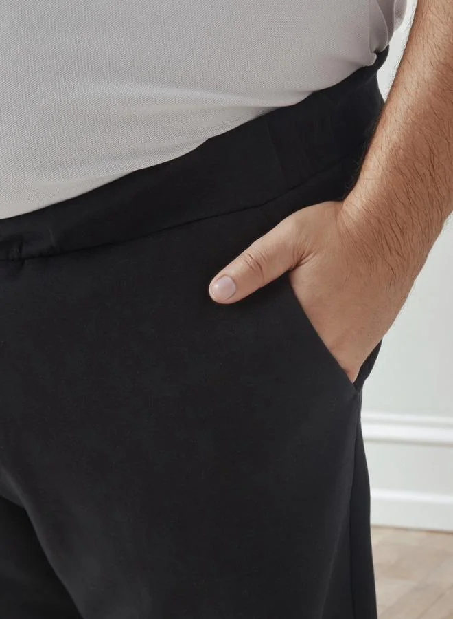 Maxim  Men Regular Fit Bonded Knit Flexi Waist Joggers for Men | Best Price UAE