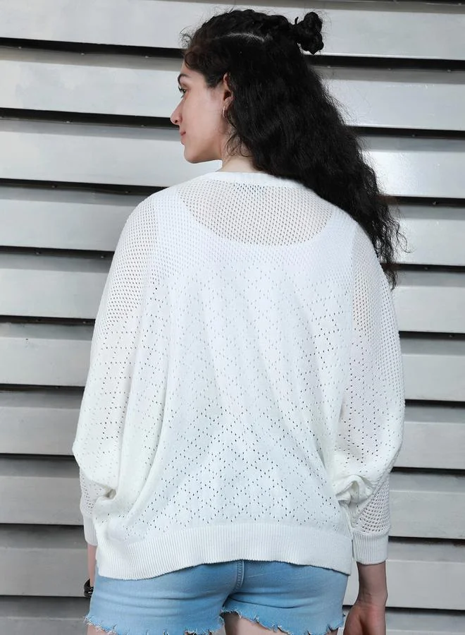 HIGH STAR HIGH STAR Relaxed Fit Batwing Sleeves Knit Top