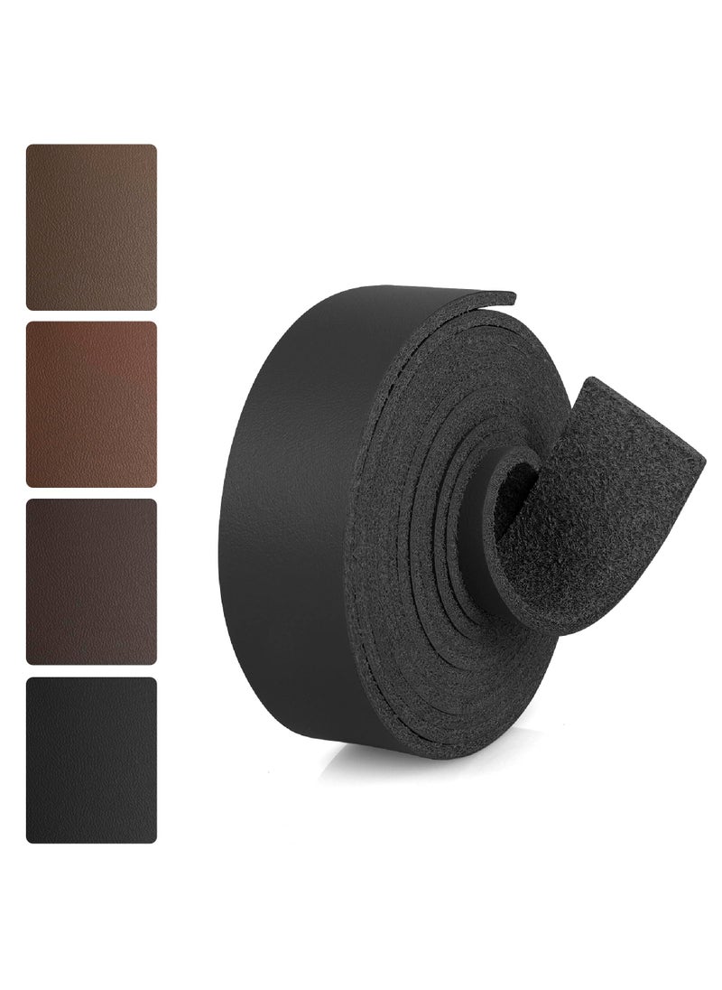 JinRuiKJ JinRuiKJ Top Grain Leather Strap  1 Inch Wide 72 Inches Long Black Leather Strips  Very Suitable for DIY Arts  Craft Projects Traction Ropes Bag Straps Furniture Handles 