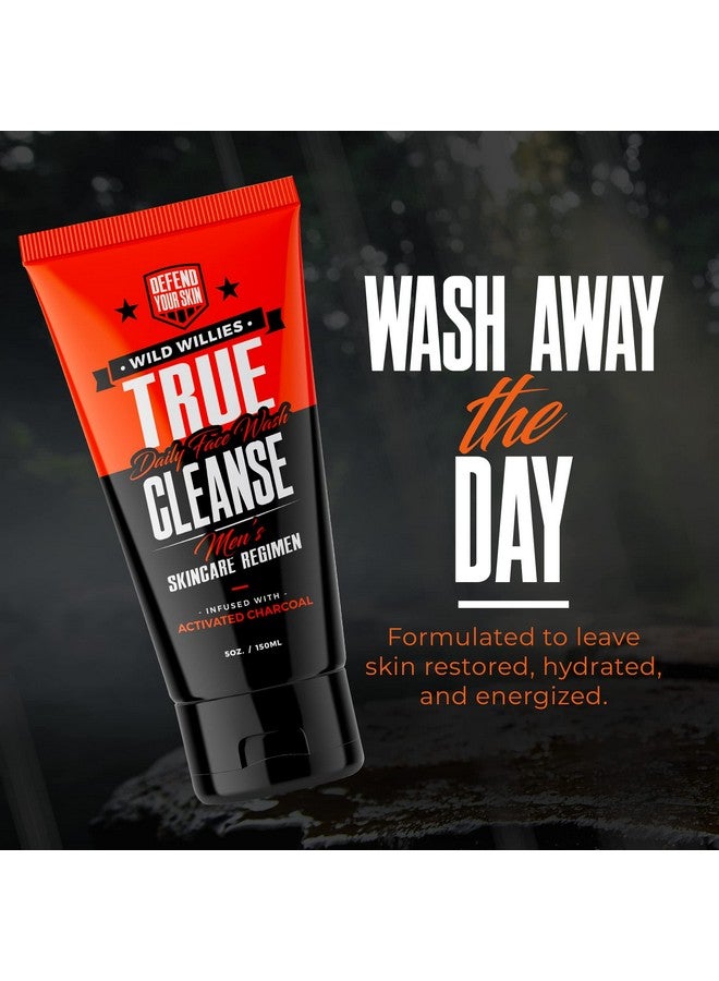 وايلد ويليس غسول ومقشر الوجه للرجال من وايلد ويليز ترو كلينز مع غسول الوجه المقشر بالفحم النشط ينظف الأوساخ والزيوت بعمق من المسام - مكونات غنية بالنباتات لبشرة رطبة ومنشطة - Image 2