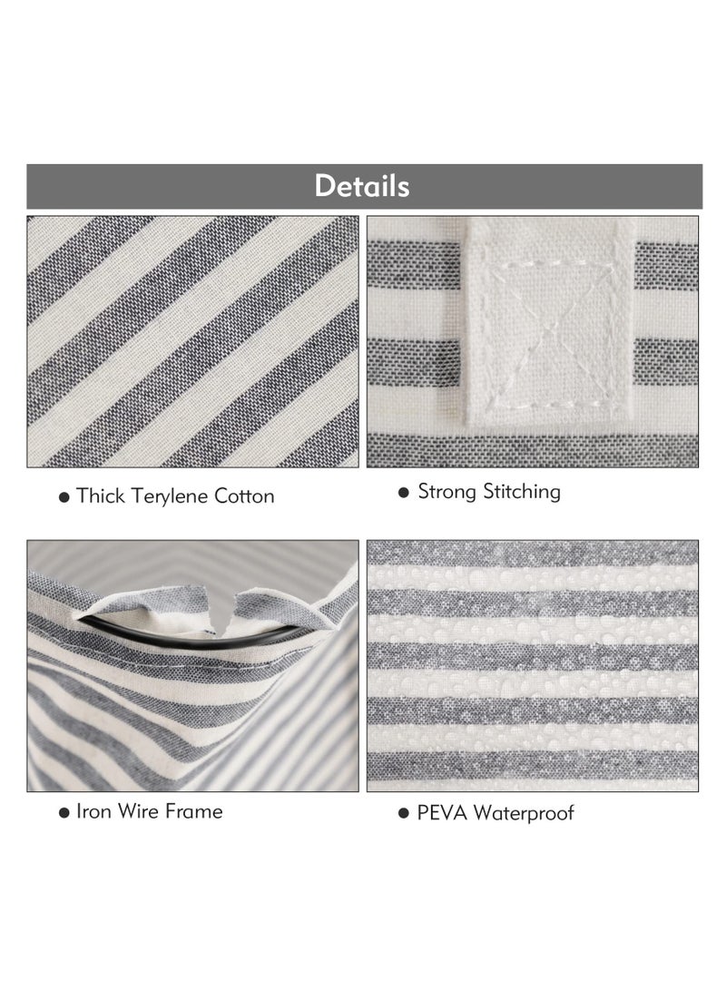 Excefore Freestanding Laundry Hamper with Handle, 80L Large Laundry Basket, Water Resistant Freestanding Clothes Hamper, for Laundry, Dorm, Home Use, Grey - Image 3