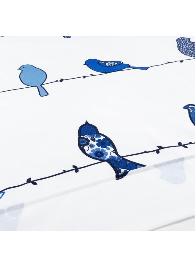 Lush Decor Lush Decor Rowley Birds Soft Sheet 6 Piece Set, Queen, Navy  - Image 5