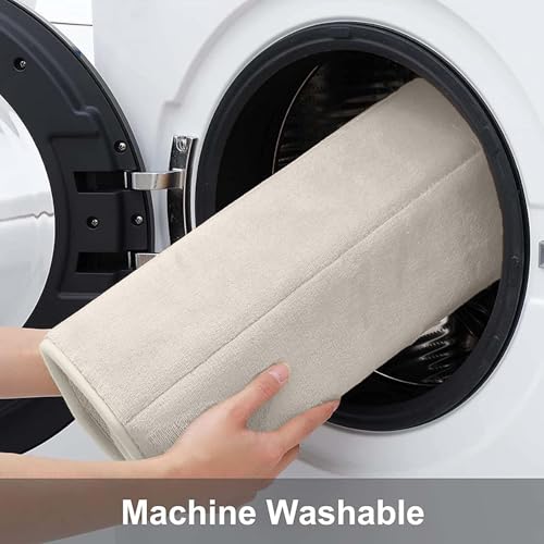 Buganda Memory Foam Bath Mat, 24" x 16", Ultra Soft and Non-Slip Bathroom Rugs, Water Absorbent and Machine Washable Bath Rug for Bathroom, Shower, and Tub, Cream - Image 5