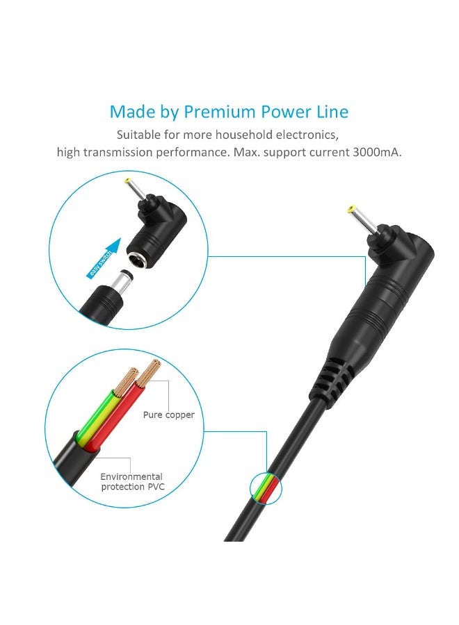Chabeia Universal 5V DC Power Cable USB to DC 5.5 2.1 mm Plug Connector Tip Charging Cord with Most Frequently Used Interface Type - Image 4