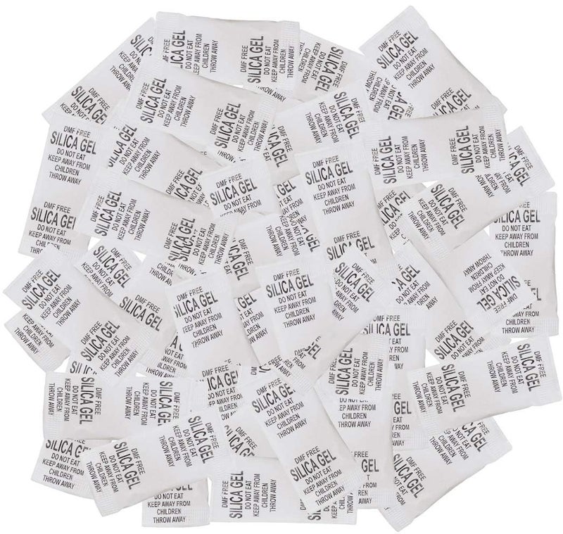 D-Fix ® Silica Gel Packets 100 pcs (Each 1 Gram) For Moisture absorbents Dehumidifier Silica Gel Bags for Moisture Room, Cupboard, Kitchen, Shoe,Wardrobe, Car,Camera, Lenses - Image 1