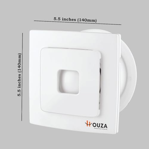 HOUZA High Speed Exhaust Ventilation Axial Fan Copper Motor Suitable for Bathroom, Kitchen, and Office (4 Inch) 100 mm Exhaust Fan with Anti-Rust Body with 1 year warranty (White) - Image 5
