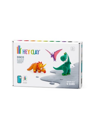 DIY Dinos: Pterodactylus, Triceratops, Tyrannosaurus Plastic Creative Modelling Air-Dry Clay For Kids 6 Cans