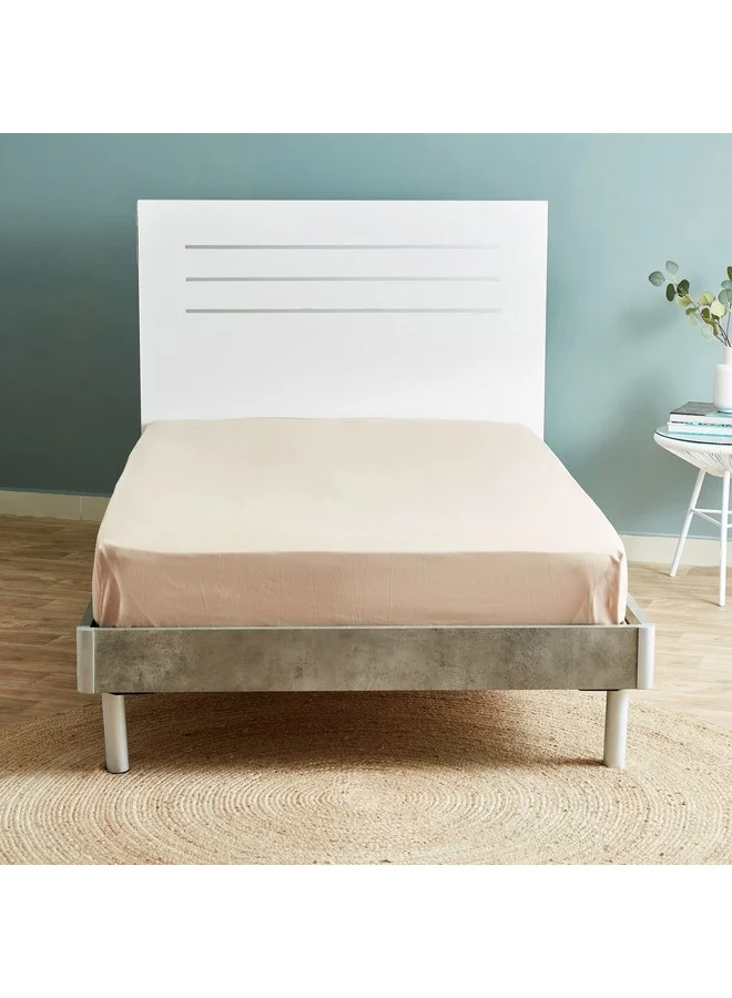 Home Box Ballina Solid Cotton Twin Flat Sheet 260 x 170 cm