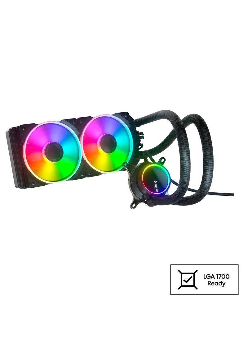 Fractal Design Fractal Design Celsius+ S24 Prisma PWM ARGB 85.71 240mm Silent Performance Slim Radiator CFM Liquid CPU Cooler | FD-W-2-S2402  - Image 1