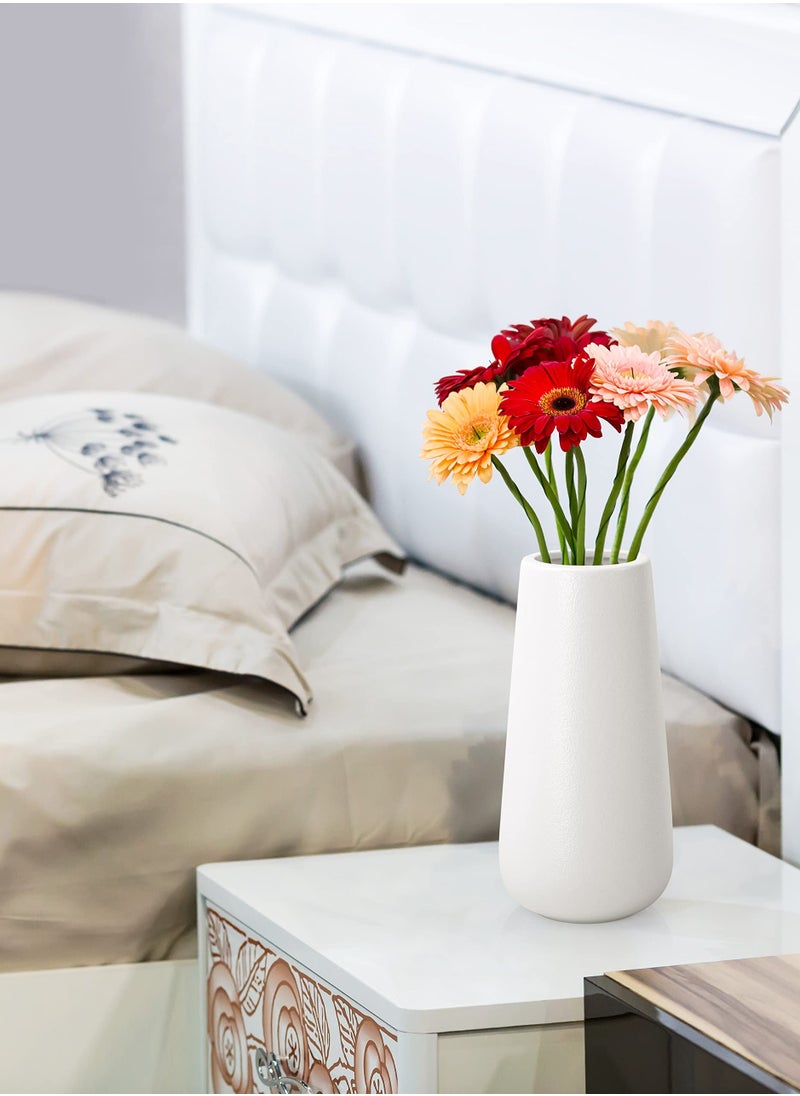 Bukela 8 Inch Ceramic Flower Vase, Minimalist Design for Home Decor, Fireplace, Bedroom, Kitchen, Living Room, Centerpieces, Office Desk,Cream White  - Image 4
