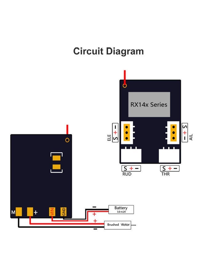NIBEMINENT Flysky Protocol Integrated 5A/1S Brushed ESC For RC Airplane - Image 3
