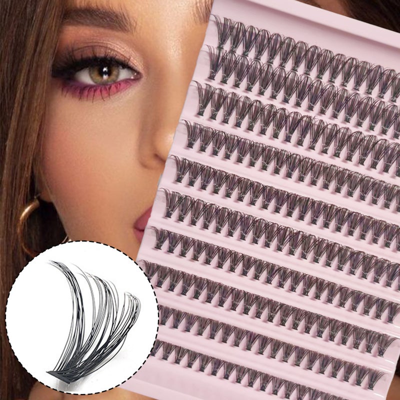 ومجموعة تمديد رموش كاذبة 10-16mm رموش سميكة مقسمة - Image 2