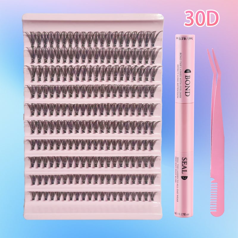 ومجموعة تمديد رموش كاذبة 10-16mm رموش سميكة مقسمة - Image 1